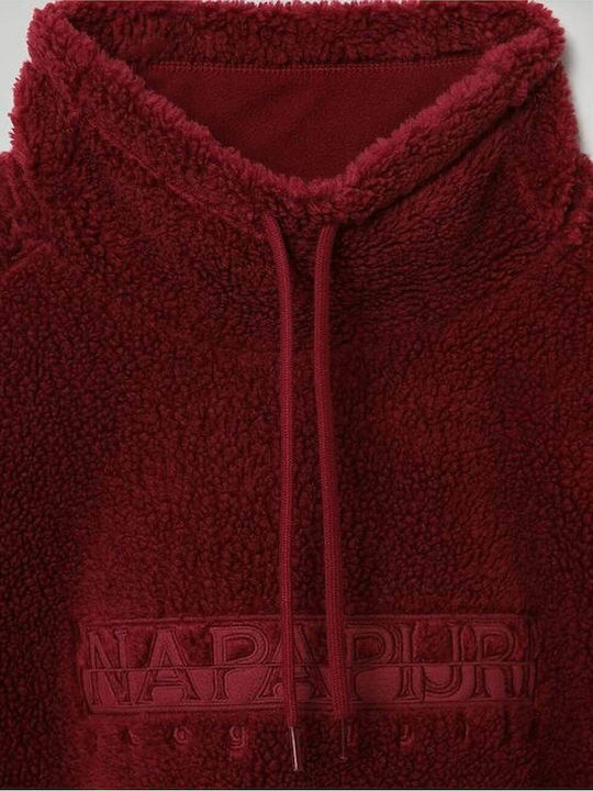 Napapijri Teide Herren Sweatshirt mit Kapuze Rot NP0A4EMM-R54