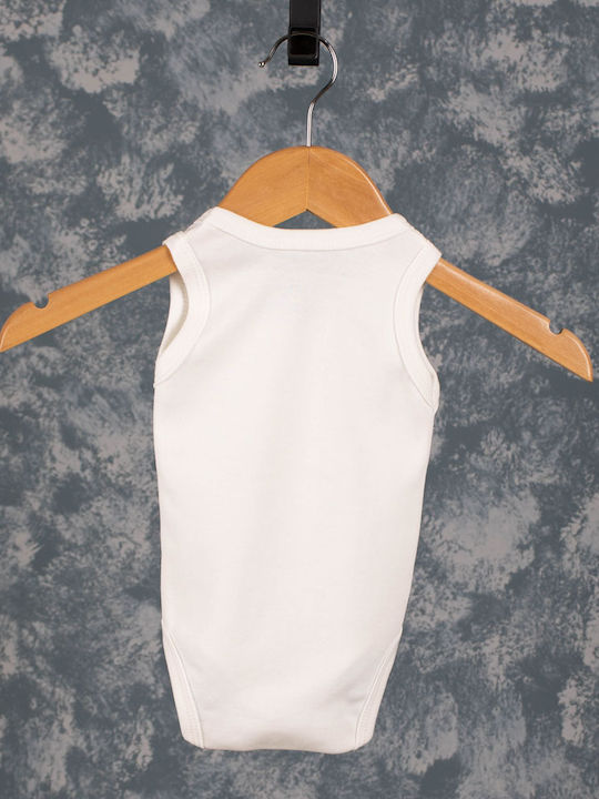 Baby bodysuit banana white for boys (1-12 months)