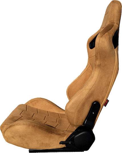 Carner Set de scaune auto Scaun auto Scaune tip găleată R8 din catifea Alcantara bej, set de 2 bucăți Bej