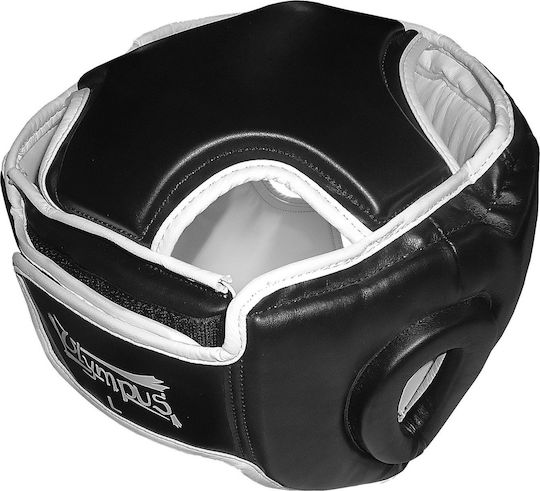 Olympus Sport Κάσκα Πυγμαχίας Ενηλίκων Κλείστού Τύπου από Συνθετικό Δέρμα Μαύρη
