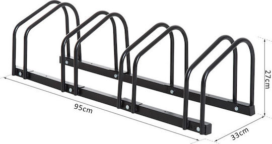 HomCom Bicycle Parking Bar for 4 Bicycles