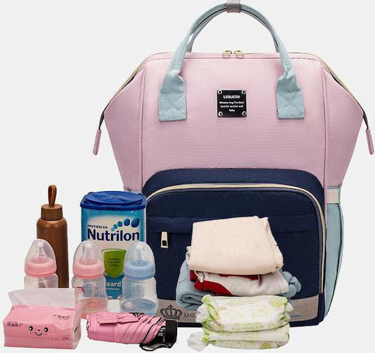 Lequeen Diaper Bag Pink 30x22x39cm.