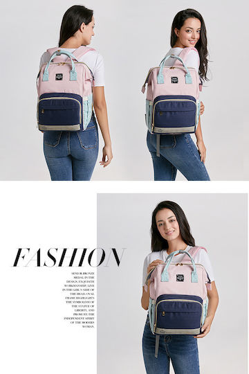 Lequeen Diaper Bag Navy Blue 30x22x39cm.