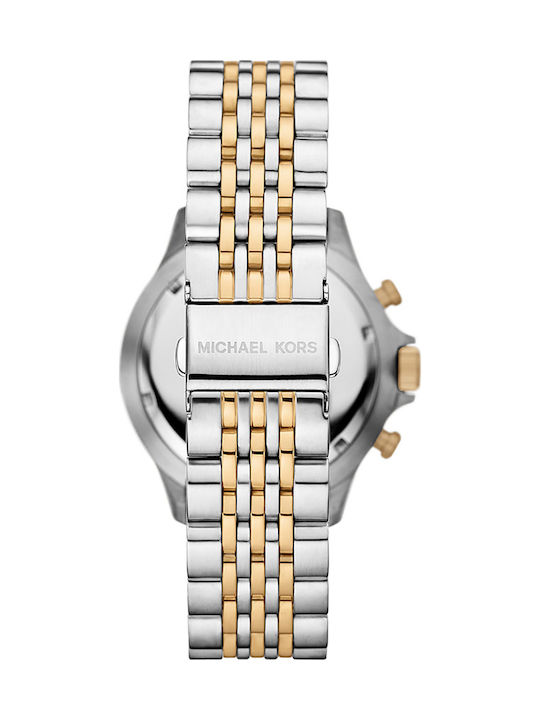 Michael Kors Bayville Herrenuhr 44mm Chronograph Batterie mit Metallarmband