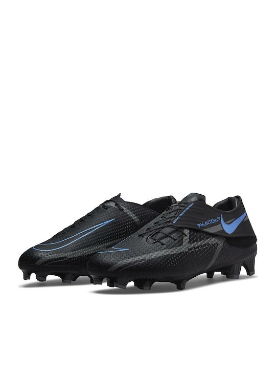 Nike Phantom GT2 Academy FlyEase Low Football Shoes MG with Cleats Black / Iron Grey