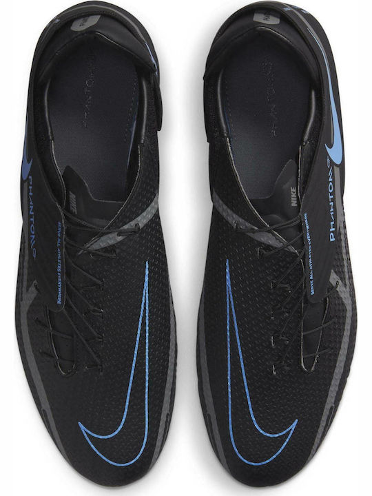 Nike Phantom GT2 Academy FlyEase Low Football Shoes MG with Cleats Black / Iron Grey