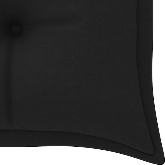 vidaXL Водоустойчив Възглавница за Градинска Люлка Черно 150x50см. 315023