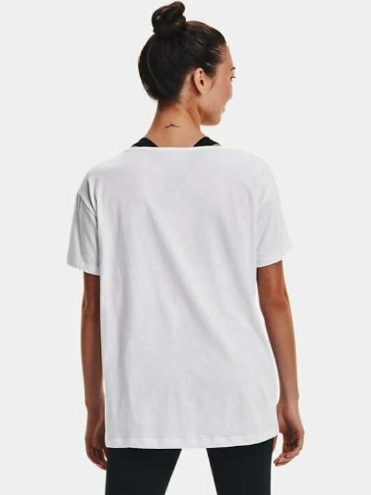 Under Armour Γυναικείο Oversized T-shirt Λευκό