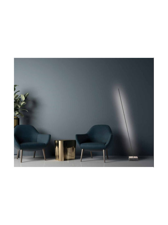 Zambelis Lights Lampă de podea LED Î125xL15cm. cu Lumină Caldă Albă Negru