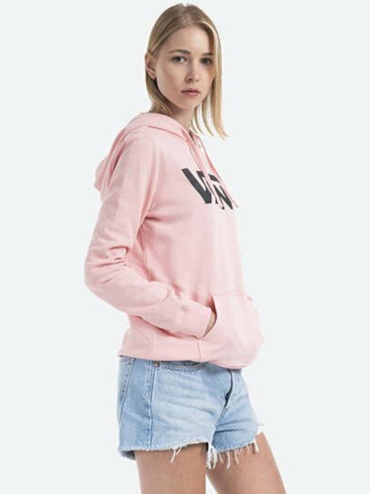 Classic Vintage Γυναικείο Φούτερ με Κουκούλα Powder Pink