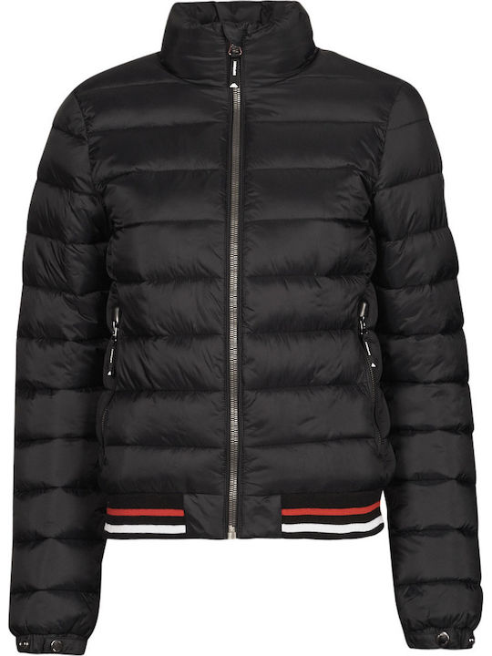 Fuji Women's Short Puffer Jacket for Winter Black