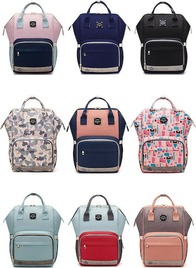 Lequeen Diaper Bag Pink - Grey 39x30x39cm.