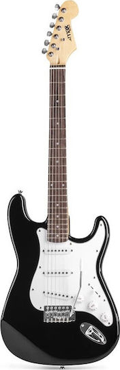 Max Audio Gigkit Set Electric Guitar Stratocaster with SSS Pickup Configuration Black with Case