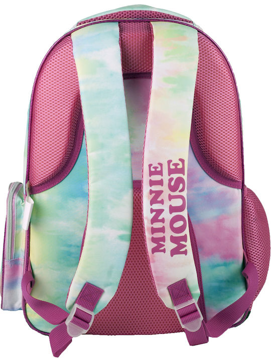 Back Me Up Minnie Nature School Bag Backpack Elementary, Elementary Pink with Water Bottle Holder 27Liters