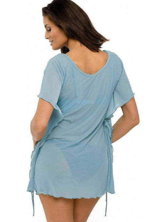 Marko Feminin Scurt Rochie de Plajă Light Blue