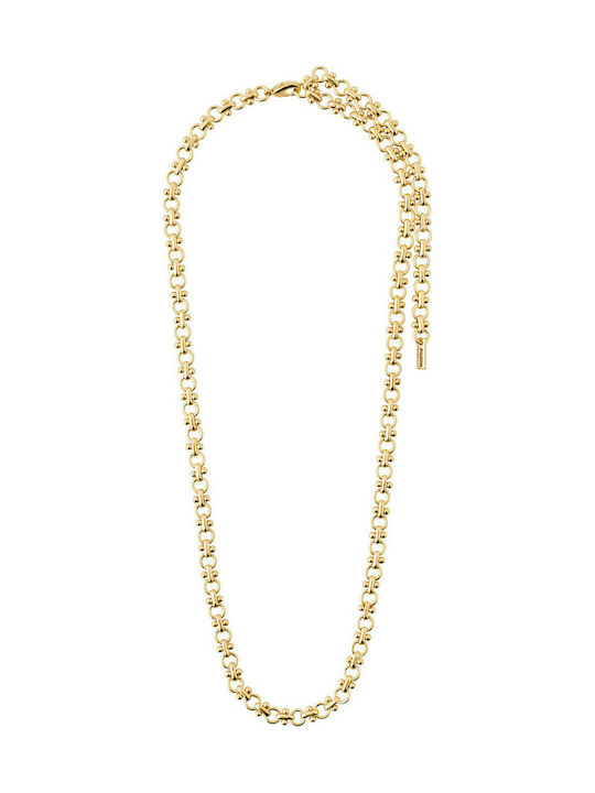 Pilgrim Nomad Chain Neck Gold-plated Thin Thickness 4mm and Length 48cm