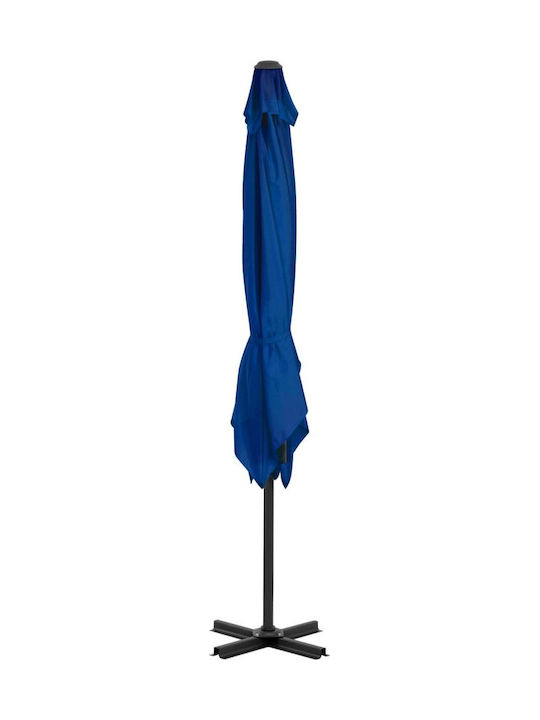 Hanging Square Aluminum Parasol Azur Blue 2.5x2.5xHeight 2.3m