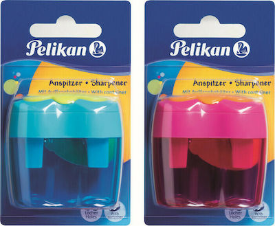 Pelikan Flower Plastic Double Pencil Sharpener Barrel (Μiscellaneous Colours)