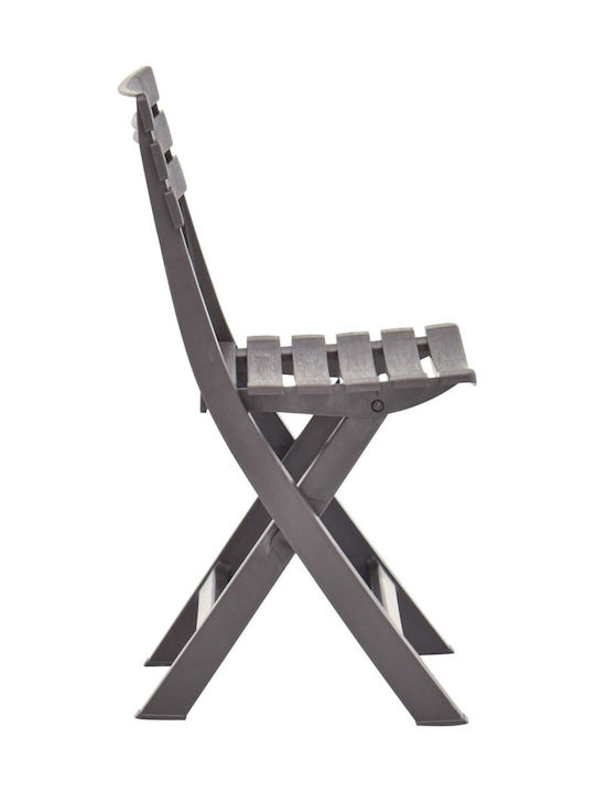 Outdoor Chair Plastic Mocha 2pcs 44x41x78cm.