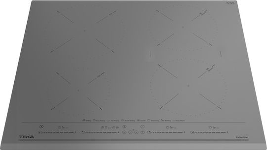 Teka Plită cu Inducție Autonom cu Funcție de Blocare Sticlă gri aburită 60x51εκ. Steam Grey Glass