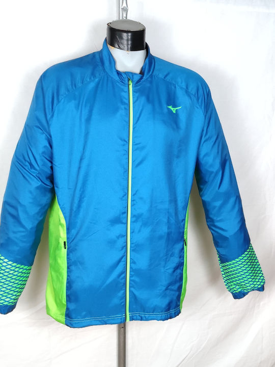 Mizuno Breath Thermo Jacket Sportliche Herrenjacke Blau