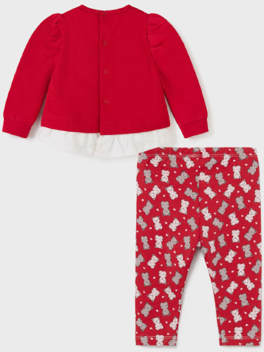 Mayoral Kids Set with Leggings Winter 2pcs Red