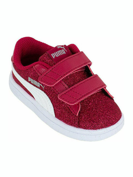 Smash V2 Glitz Glam V Παιδικά Sneakers με Σκρατς Κόκκινα
