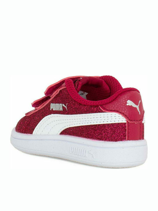 Smash V2 Glitz Glam V Παιδικά Sneakers με Σκρατς Κόκκινα
