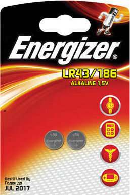 Energizer 186 Batterien Alkalisch für Uhren LR43 1.5V 2Stück