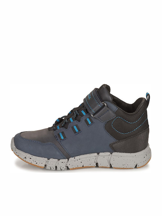 Flexyper ABX Παιδικά Sneakers High Ανατομικά με Σκρατς Μπλε