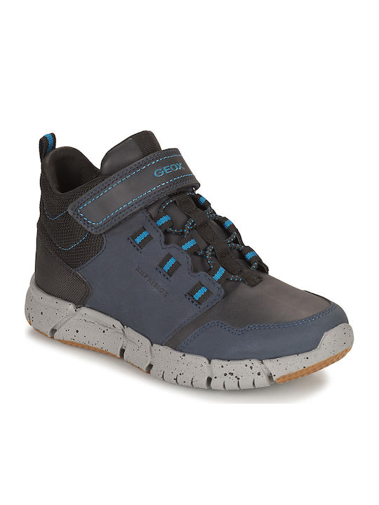 Flexyper ABX Παιδικά Sneakers High Ανατομικά με Σκρατς Μπλε