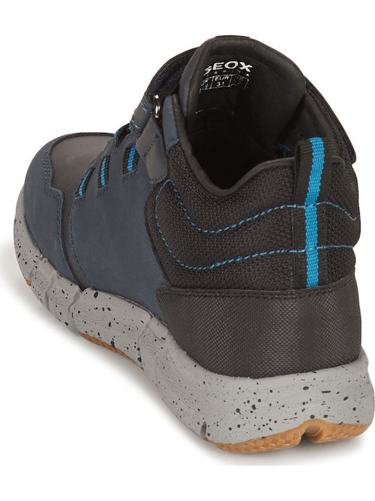 Flexyper ABX Παιδικά Sneakers High Ανατομικά με Σκρατς Μπλε