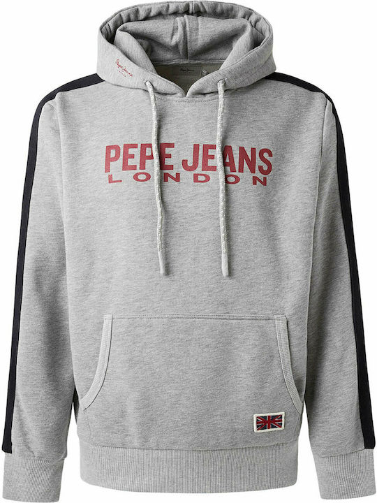Andre Sweatshirt with Hood Grey Marl