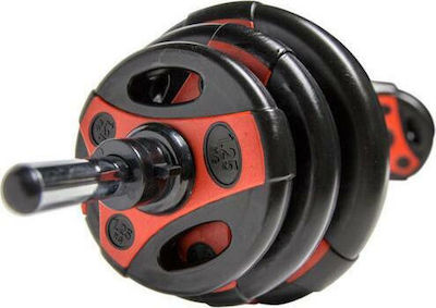X-FIT Bară Body-Pump Set cu greutăți de 18kg Lungime 140cm cu inele de coliere