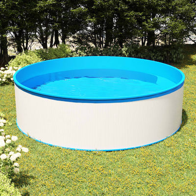 vidaXL Piscină PVC Gonflabilă Alb 350x350x90buc