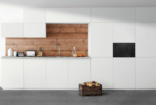 Amica AMGB20E2GB Εντοιχιζόμενος Φούρνος Μικροκυμάτων με Grill 20lt Μαύρος