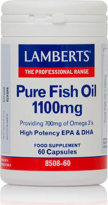 Lamberts Maximum Strength Pure Fish Oil Fischöl 1100mg 60 Mützen