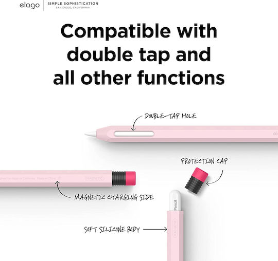 Elago Stylus Case Classic for Apple Pencil 2nd Gen in Lovely Pink color