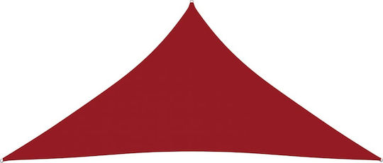 vidaXL Triangle Shade Sail Red With Hoop & with PU Coating 4.5x4.5m made of Oxford fabric