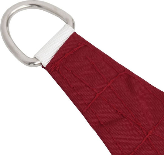 vidaXL Triangle Shade Sail Red With Hoop & with PU Coating 4.5x4.5m made of Oxford fabric
