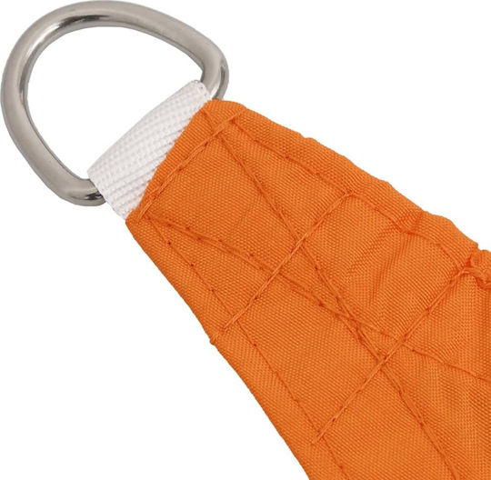 vidaXL Rectangular Shade Sail Orange With Hoop & with PU Coating 3.5x5m Rectangle made of Oxford fabric