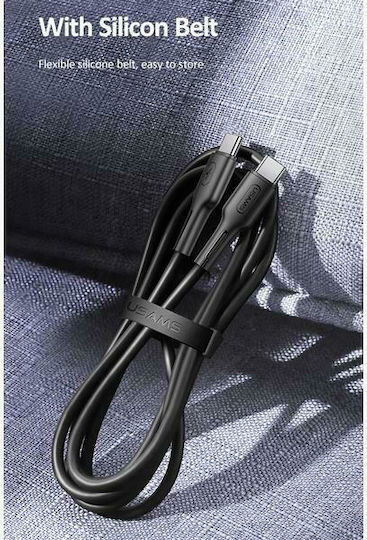 Usams US-SJ459 USB 2.0 Kabel USB-C männlich - USB-C 100W PD Schwarzes 1,2m SJ459USB01