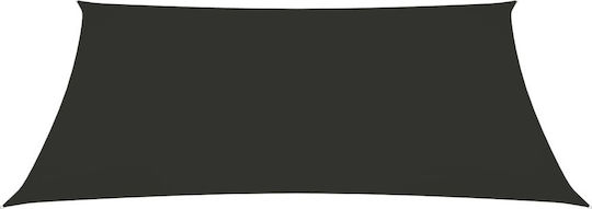 vidaXL Rechteckig Sonnensegel Gray Mit Hoop & mit PU-Beschichtung 2.5x3.5m Rechteck aus Oxford-Gewebe