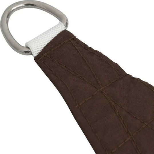 vidaXL Dreieck Sonnensegel Braun Mit Hoop & mit PU-Beschichtung 5x7m hergestellt aus Oxford-Gewebe