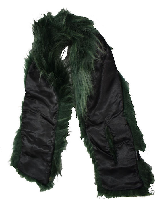 Verde Women's Fur Scarf Olive