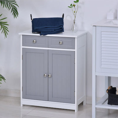 Kleankin 834-275 Matte Lacquer Bathroom Cabinet L60xD30xH75cm White