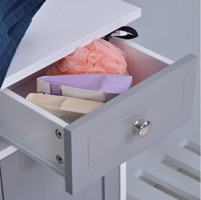 Kleankin 834-275 Matte Lacquer Bathroom Cabinet L60xD30xH75cm White