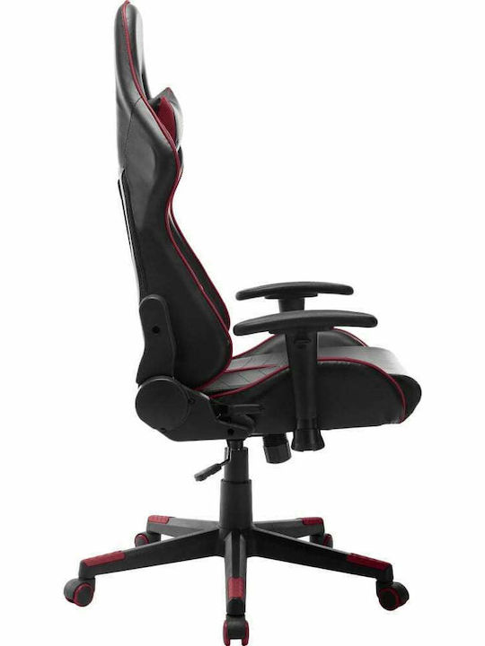 vidaXL 20509 Καρέκλα Gaming Δερματίνης με Ρυθμιζόμενα Μπράτσα Μαύρο/Μπορντό