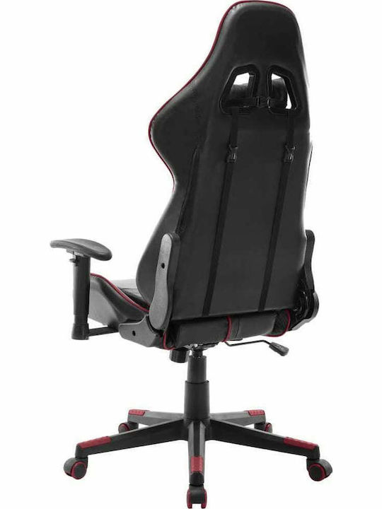 vidaXL 20509 Καρέκλα Gaming Δερματίνης με Ρυθμιζόμενα Μπράτσα Μαύρο/Μπορντό