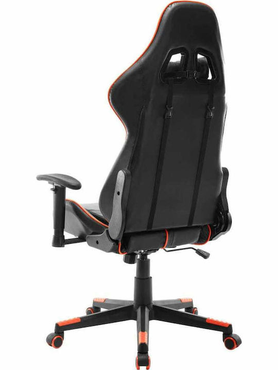 vidaXL 20508 Καρέκλα Gaming Δερματίνης με Ρυθμιζόμενα Μπράτσα Πορτοκαλί